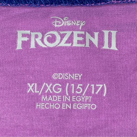 Disney Frozen II NWOT Tshirt Raglan Long Sleeve Purple/Gray Crewneck Fearless - Picture 7 of 9